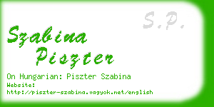 szabina piszter business card